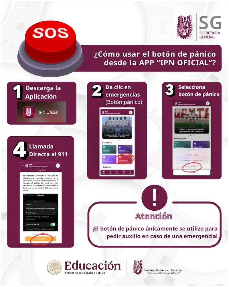 Botón de panica en APP de IPN