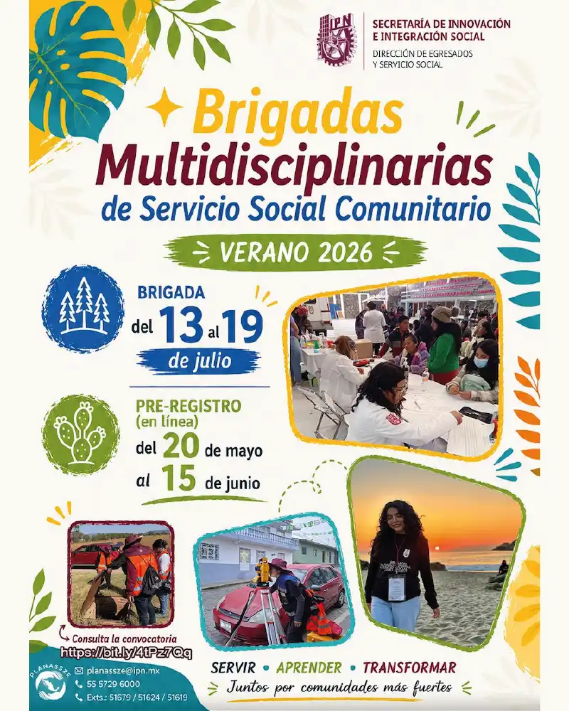 Brigadas de Servicio Social Comunitario IPN 2026