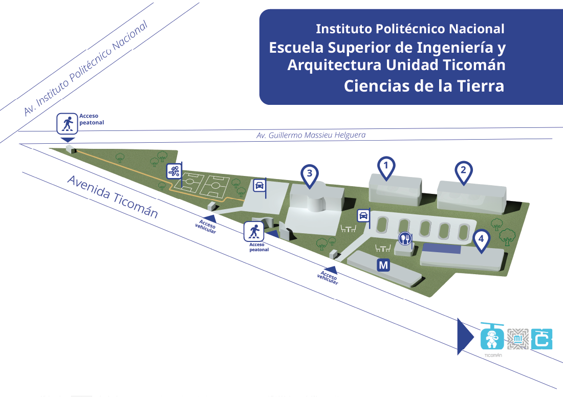 Croquis de Instalaciones ESIA Ticoman Ciencias de la Tierra
