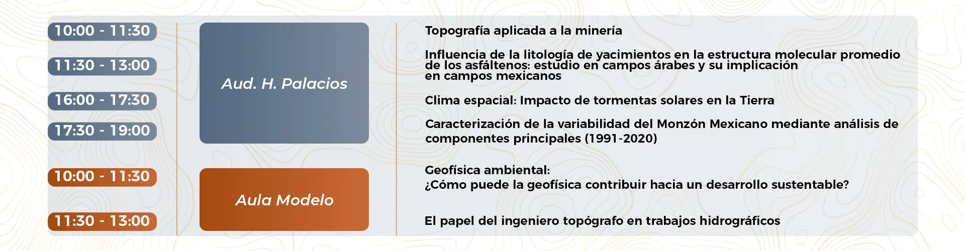 programa de actividades 8va semana de geociencias