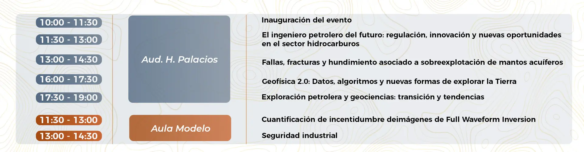 programa de actividades 8va semana de geociencias