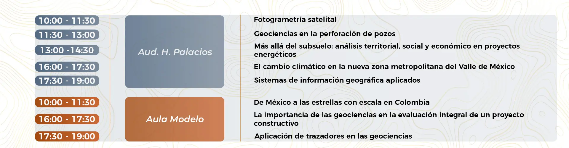 programa de actividades 8va semana de geociencias