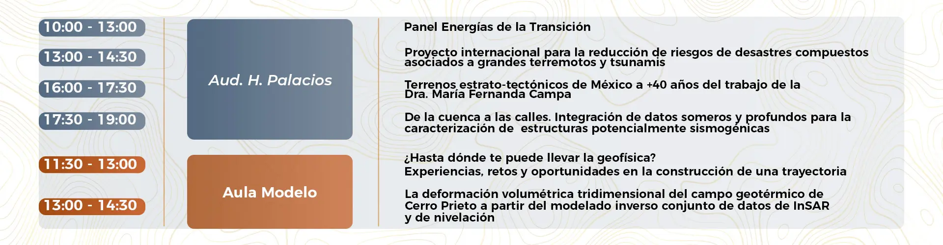 programa de actividades 8va semana de geociencias